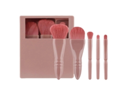 Conjunto De 5 Pincéis Profissionais Para Maquiagem Facial Completa, Com Estojo De Armazenamento E Pincel Para Pó. Everley891