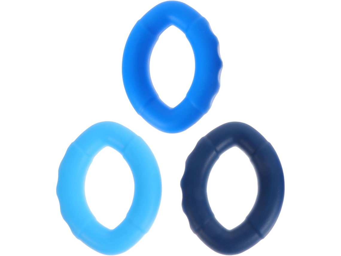 Conjunto De 3 Anéis Massagem Para Dedos Em Silicone Plafope (30lb,