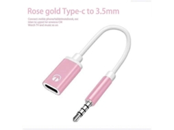 (rosa) Adaptador De Fone De Ouvido De 3,5 Mm Macho Para Tipo C Fêmea, Plano E Redondo, Interface Analógica, S5j7