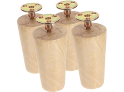 Conjunto De 4 Pés Apoio Madeira Para Mesa, Peças De Reposição Para Móveis, Casa E Escritório