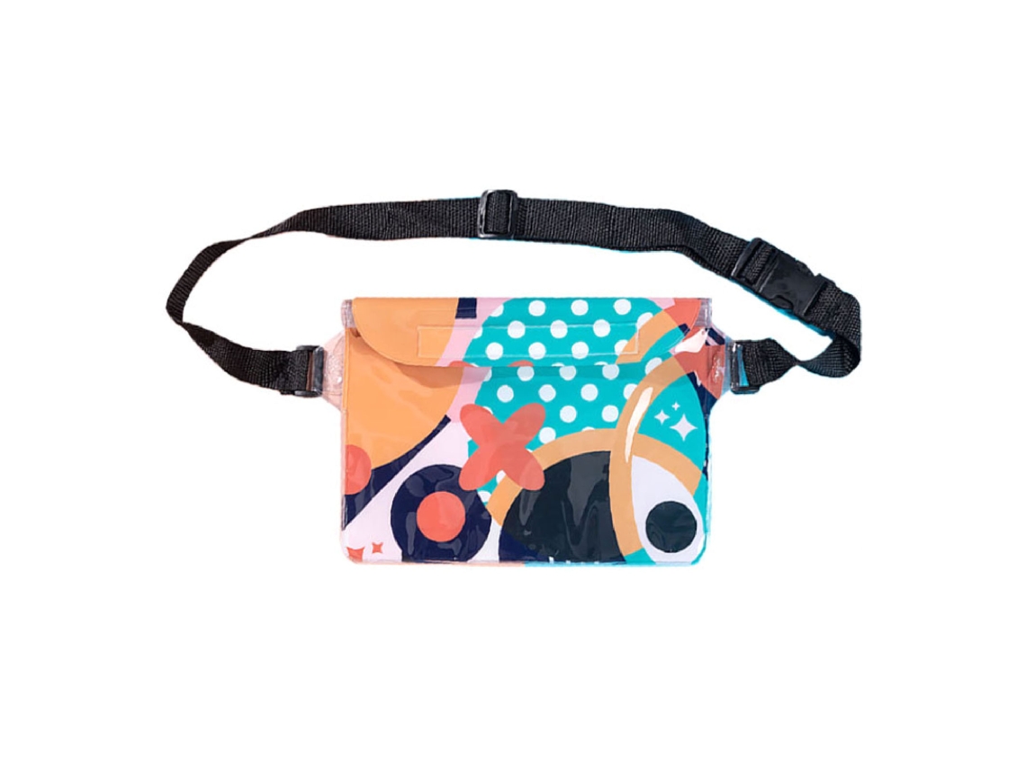 Bolsa de Cintura Impermeável PVC para Celular Ajustável com Cinto para Praia | S/MARCA