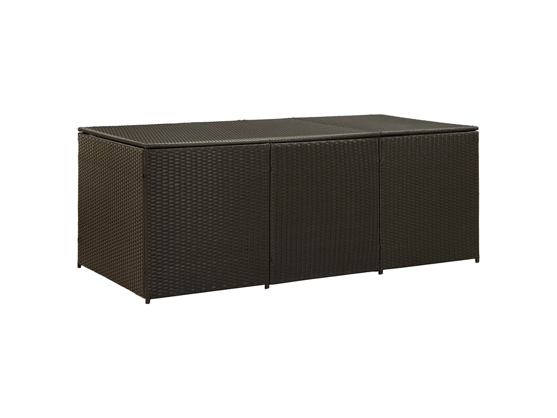 Maison Exclusive - Caixa De Arrumação Para Jardim 180x90x70 Cm Vime Pe Castanho