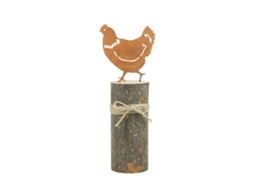 Figura Decorativa BY SIGRIS Galinha na Base