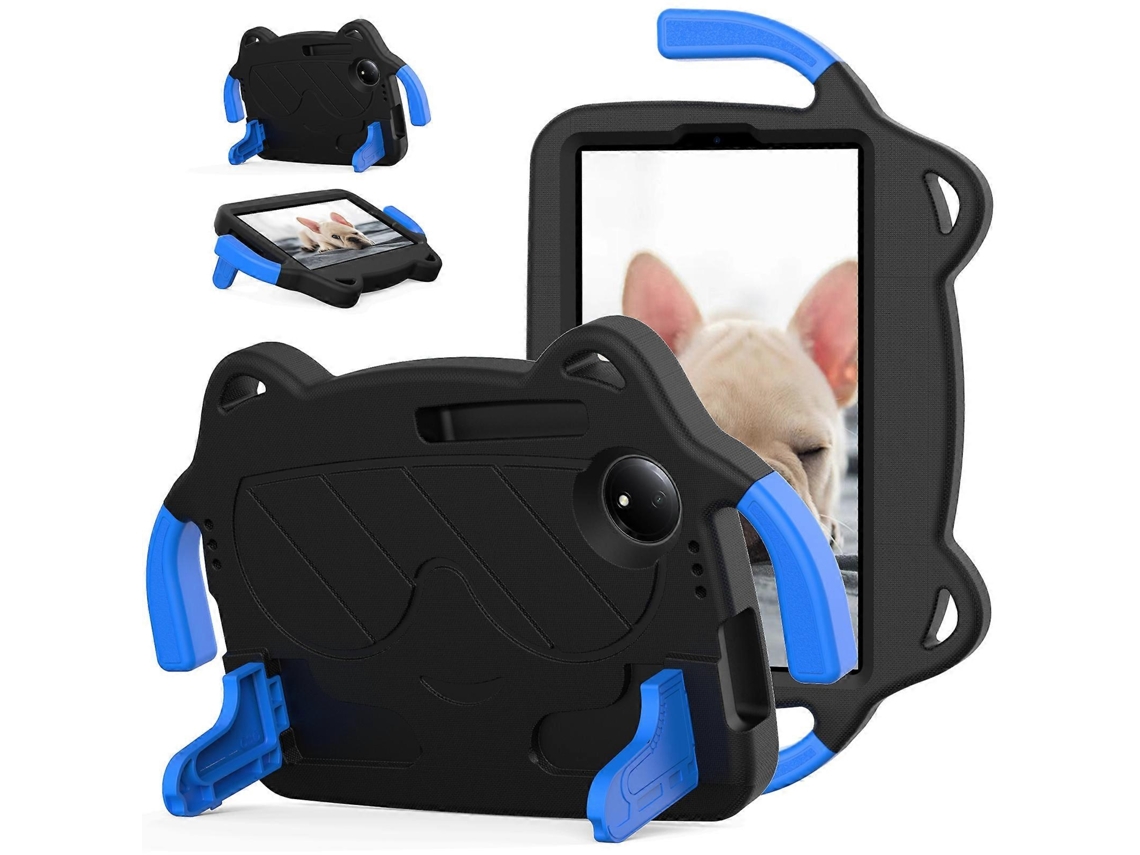 Capa Infantil Eva Com Suporte E Alça Para Xiaomi Redmi Pad Se 4g 8,7 Polegadas E Tcl Tab 8 Gen 2 / Ideal Para Crianças, Preto Elysve