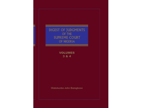 Livro Digest of Judgments of the Supreme Court of Nigeria de Olatokunbo John Bamgbose (Inglês)