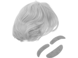 Peruca Ciieeo White Grandfather Costume Com Barba E Sobrancelhas Realistas Em Fibra De Alta Qualidade.