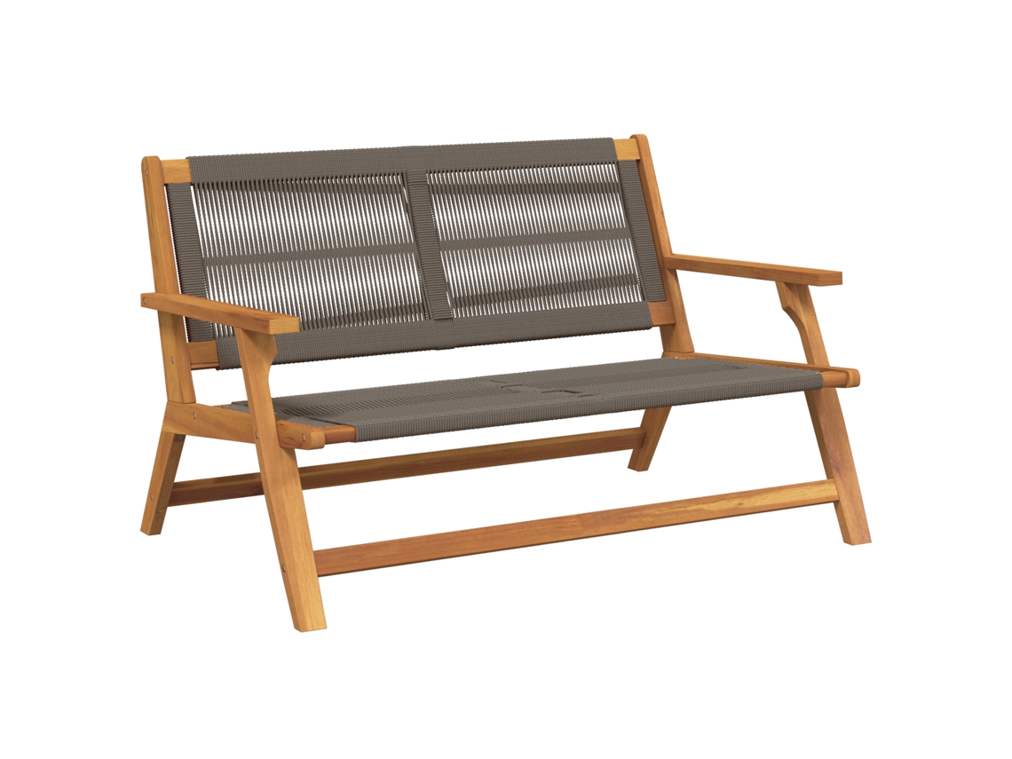 Conjunto 1 Móveis De Jardim Vidaxl Cinzento Madeira De Acácia Maciça (122 X 76 X 73 Cm)