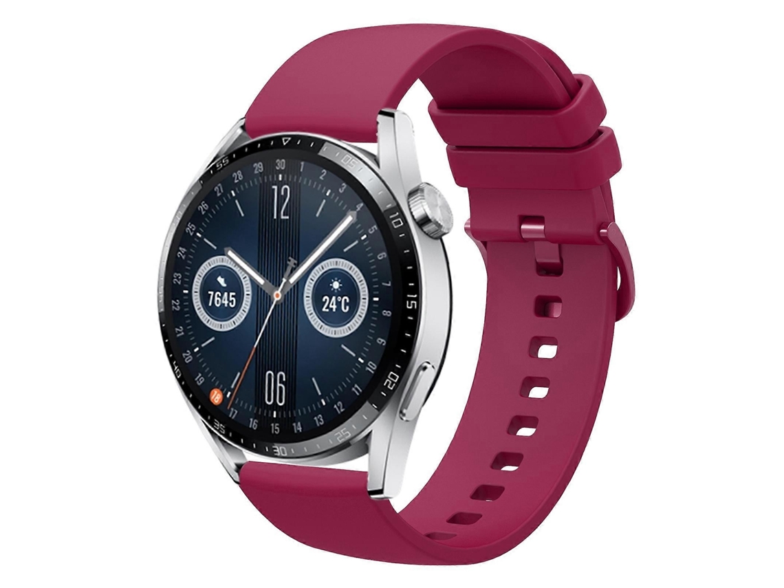 Pulseira De Silicone Macio De Cor Sólida Para Huawei Watch Gt3 46mm 22mm