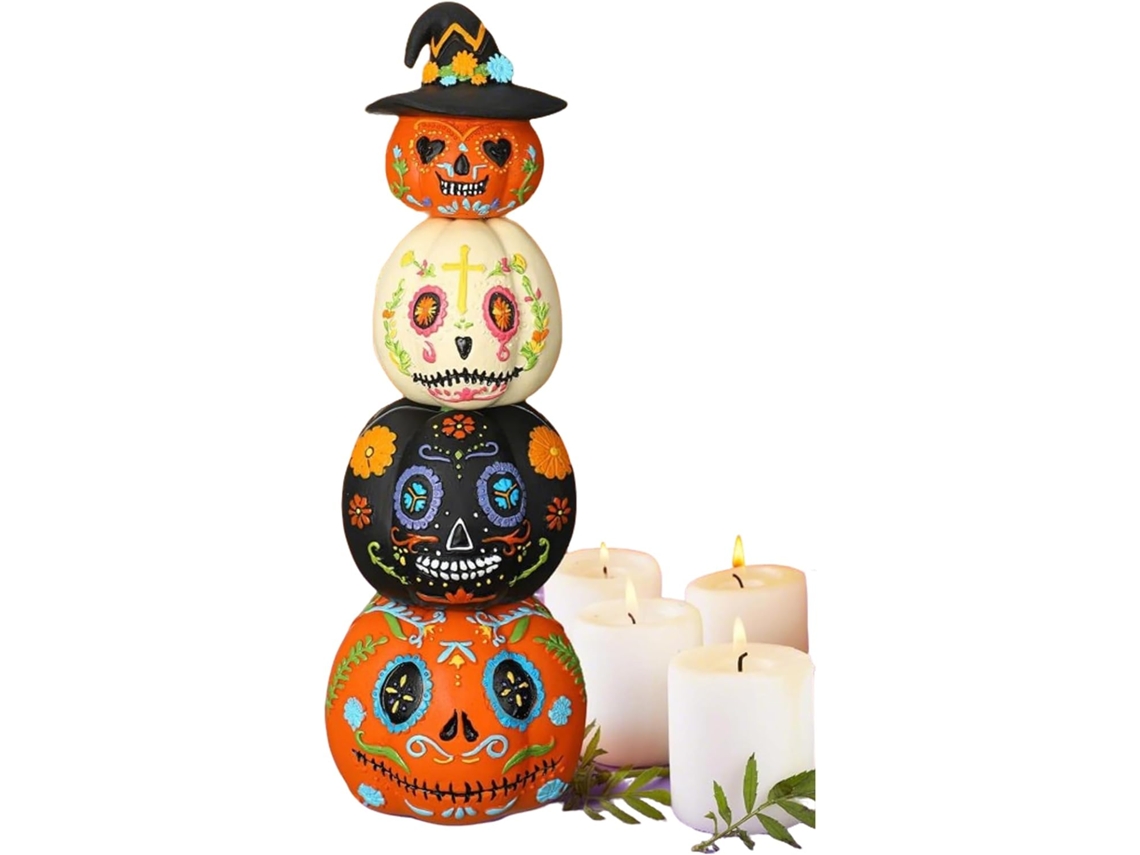 Escultura de Abóbora de Halloween, Escultura de Terror para Jardim, Mesa, Quarto, Corredor, Quintal, Festa, Lareira CHABERLU