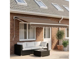 Vidaxl Toldo Retrátil Elétrico Cinzento-acastanhado 4 × 3 M