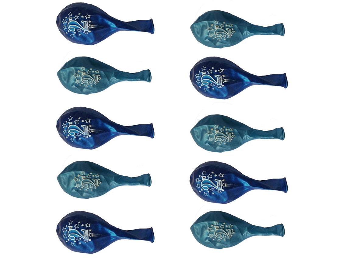 Laxiscreed Pack De 10 Balões De Látex Azuis Para Aniversário E Baby Shower