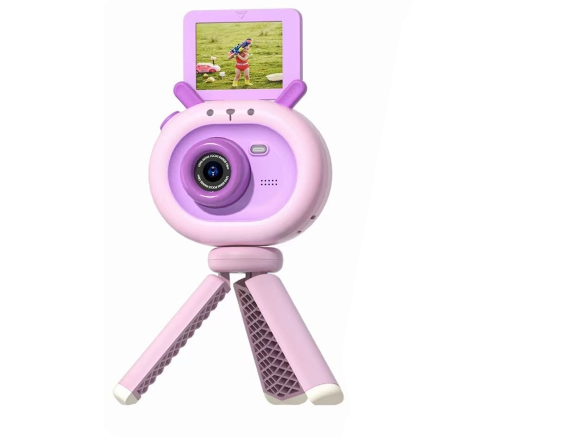 Filmadora Infantil Com Tripé, Tela Ips De 2,4 Polegadas, Filmadora 1080p, Brinquedo Para Presente De Natal Brilvibera