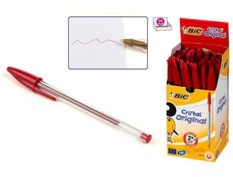 Caneta  Cristal Vermelha