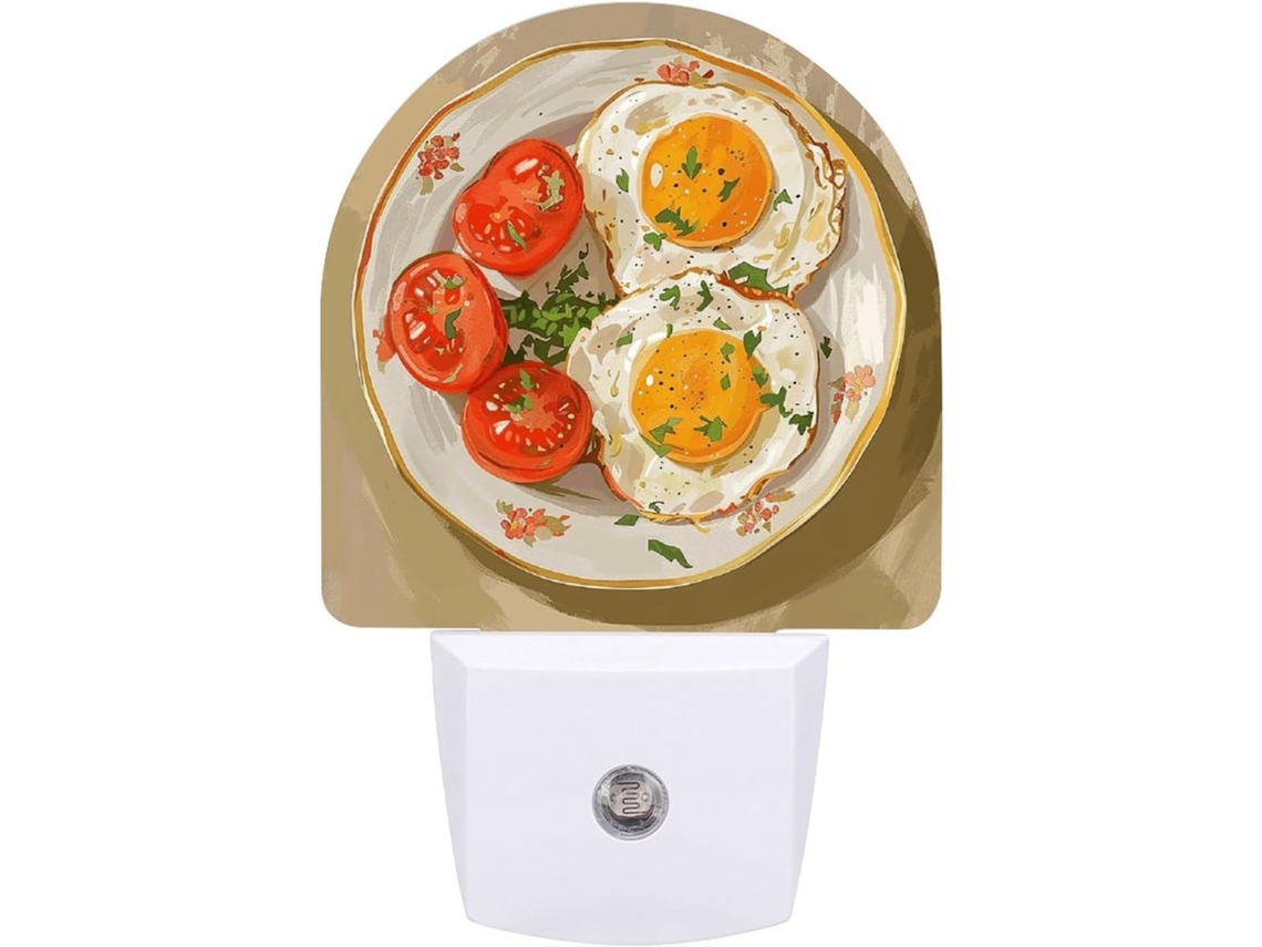 Luminária Led Quarto, Banheiro, Corredor, Luz Noturna, Com Design Ovo E Tomate, Com Sensor De Luz Led