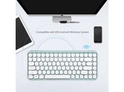 Teclado Bluetooth Para Ipad Apple Laptop Mini Ipad Teclado Silencioso Lenovo Dell Teclado Hp Ly Ebike (verde)