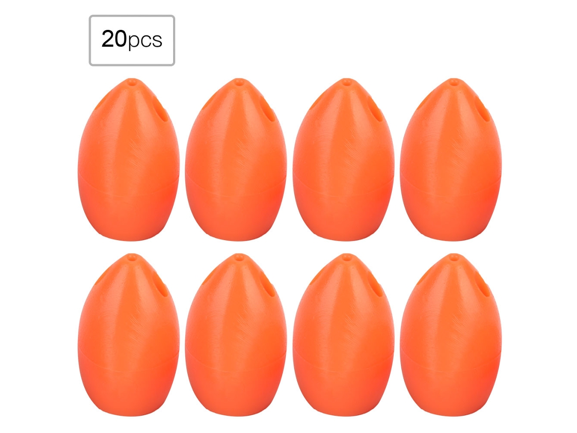 Parafuso de Borracha Oval Laranja para Pesca 20un