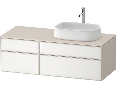 Unidade de Vaidade Da Consola DURAVIT Zencha 1300X550Mm 2 Extensões 2 Gavetas 1 Direito Recortado Ze48270