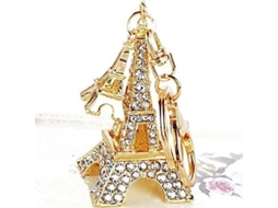 Llavero Em Forma De Torre Eiffel Com Pedras De Cristal E Strass, Bonito E Elegante, Ideal Como Presente