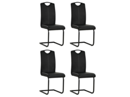 Dining Chair, Dining Chairs Vidaxl Preto Couro Artificial (n/a)