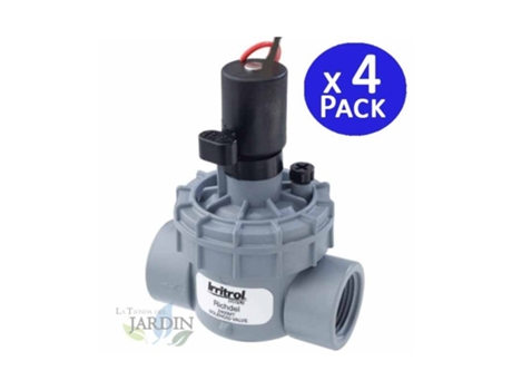 Válvula solenóide de irrigação IRRITROL 2400Mt 1'' 24V 32Mm para programadores de irrigação elétrica Pacote 4 IRRITROL