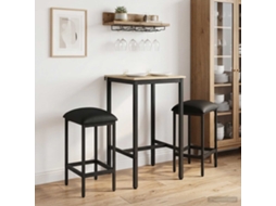 Vidaxl Banco De Bar 2 Unid. Preto 40 X 32 X 64 Cm Derivados De Madeira