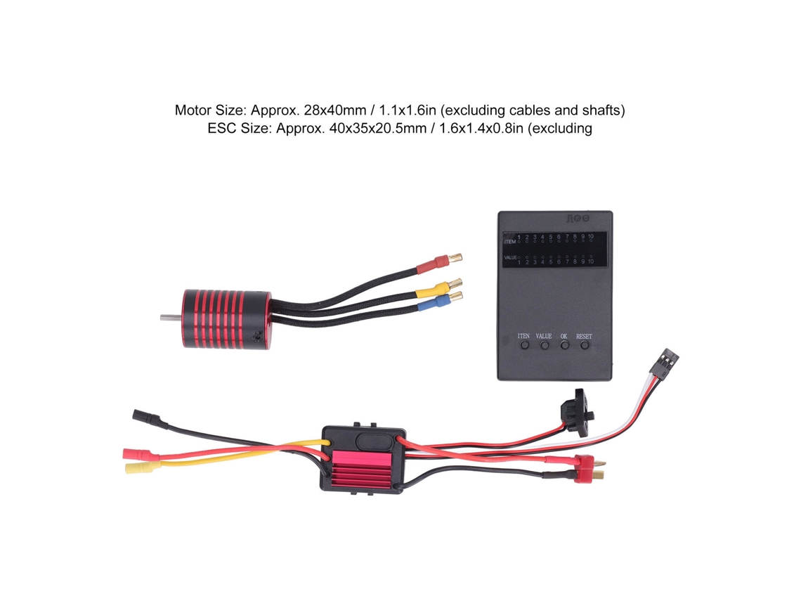 Mali kit Motor Brushless M2838 35a Esc 3700kv para Carros Rc 1/14 1/16 com Cartão de Programação