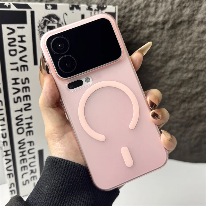 Capa Protetora Para Carregamento Sem Fio (rosa) Para Xiaomi 17 Pro, Material Fosco Em Policarbonato.