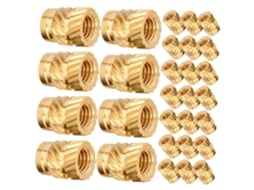 Porca Roscada De Latão Resistente Ao Calor M3 4,6x5,69 Mm, Pacote Com