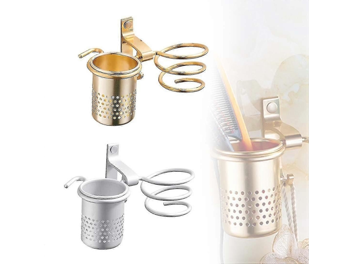 Suporte para Secador e Chapinha de Cabelo, Conjunto de 1 Peça, Material de Alumínio Espacial, Economiza Espaço. TAISHENGDA
