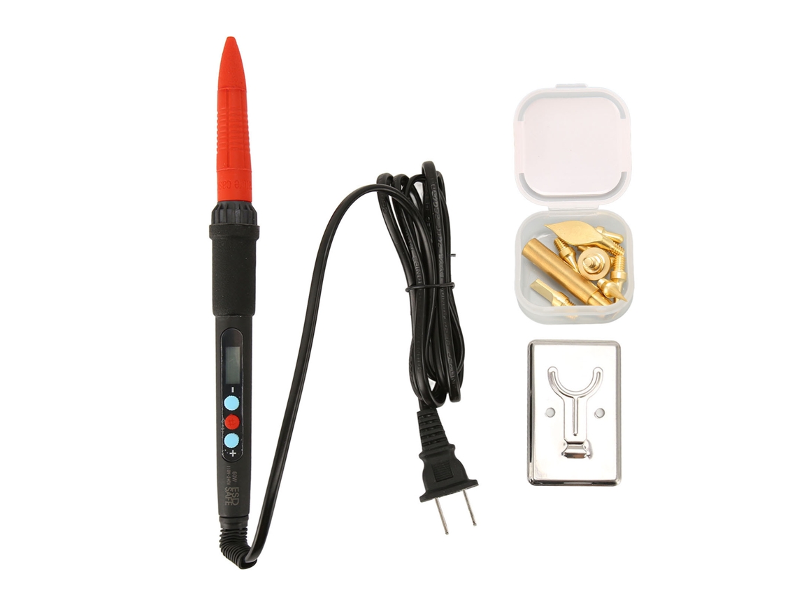 Kit De Soldador Eléctrico Digital Com Tela Lcd Para Acessórios De Impressora 3d Plug Us 110-240v