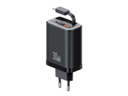 Carregador Yuysan Para Apple Iphone 15 Pro Cabo De Carregamento Rápido Usb-c Retrátil 30w Preto