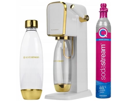 Art Branco/Dourado Carbonatador de Água Uma Garrafa Sodastream