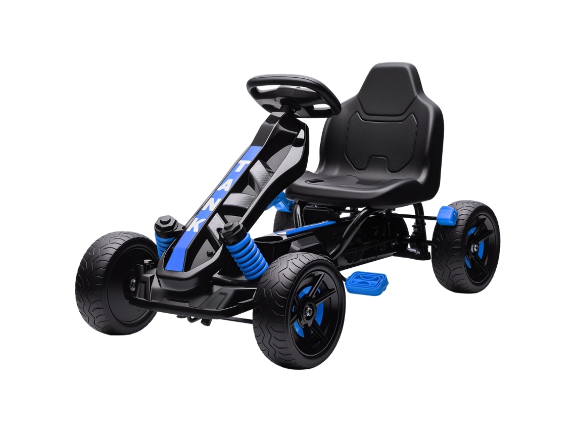 Kart Pedais Freio Rodas Antiderrapantes Metal 3-6 Anos Azul