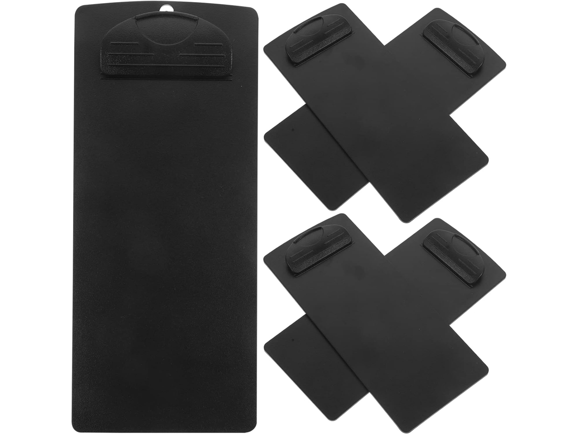 Conjunto De 5-pranchetas Plástico Preto Kichvoe, Design Resistente E Portátil Organizar Cardápios Faturas No