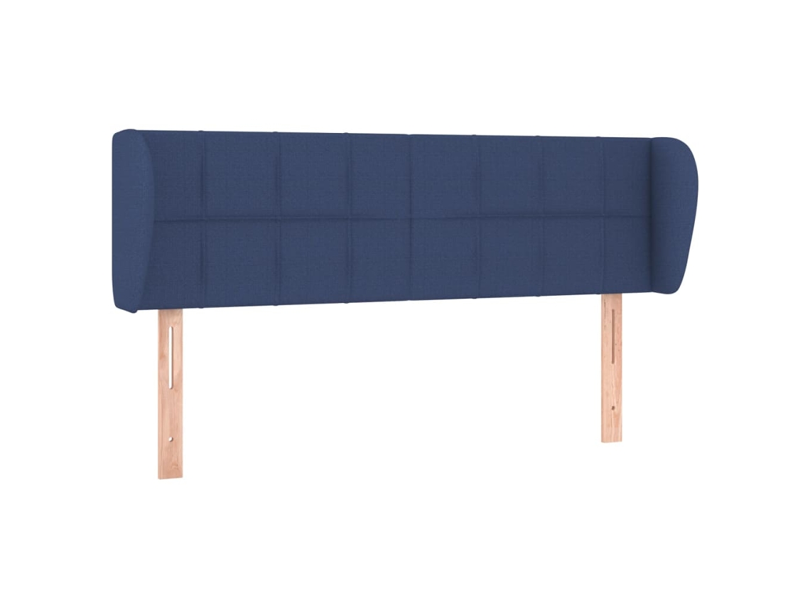 Cabeceira de Cama C/ Abas Tecido 147x23x78/88 Cm Azul MAISON EXCLUSIVE