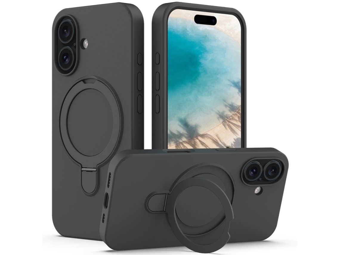 Capa Yuysan Para Iphone 16 Plus Silicone Líquido Magsafe (íman, Suporte Para Anel,) Verde