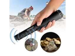 Novo Detector De Metal Portátil Com Detecção 360 Lados E Led Para Localizar Metais Precisos - Preto