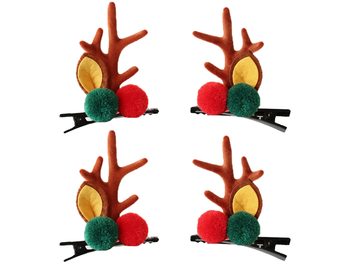Presilhas de Cabelo de Rena Fofas Chifre de Jacaré e Orelhas Alfinetes de Cabelo para Festa de Natal JEDBESETZT