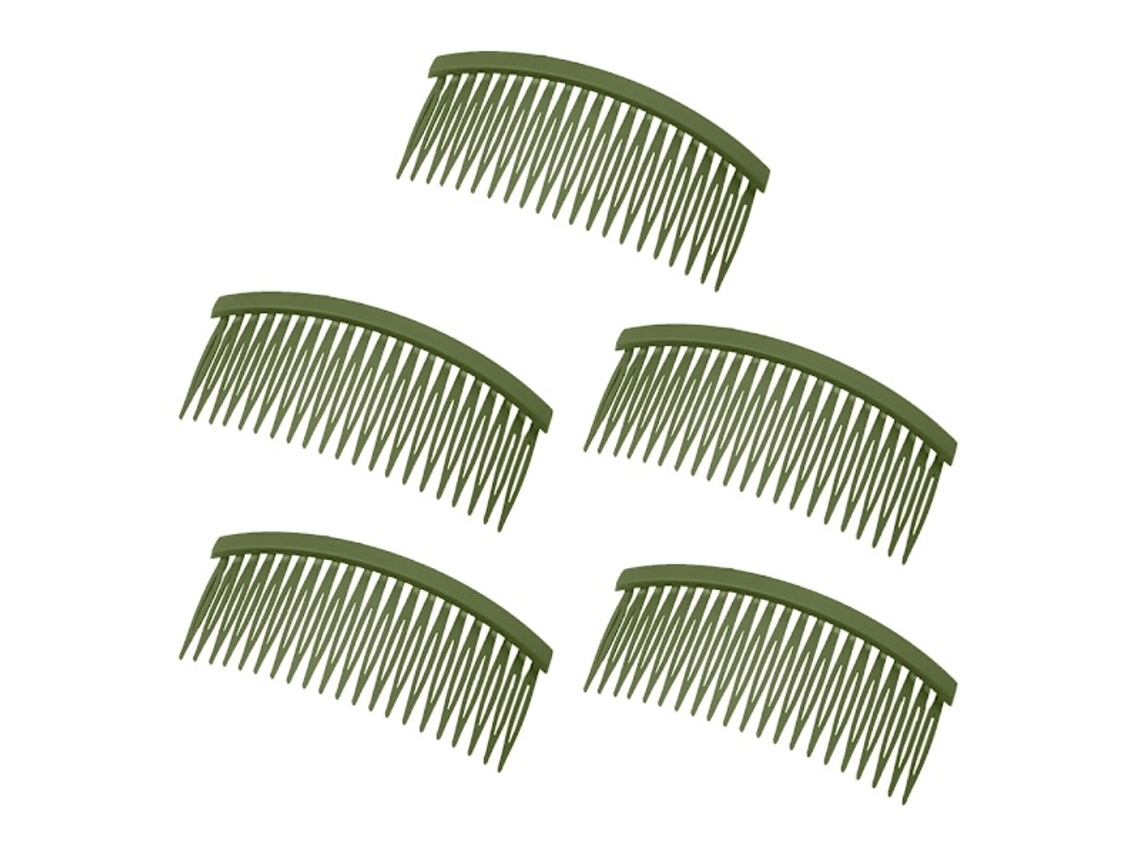 Pacote Com 5 Pentes De Cabelo Elysve Com Formato Compacto Para Pentear, Desembaraçar E Modelar Cabelo