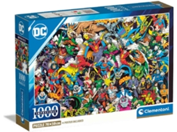 Puzzle Impossible DC Liga da Justiça 1000 Peças CLEMENTONI (Idade Mínima Recomendada: ‍14 Anos)