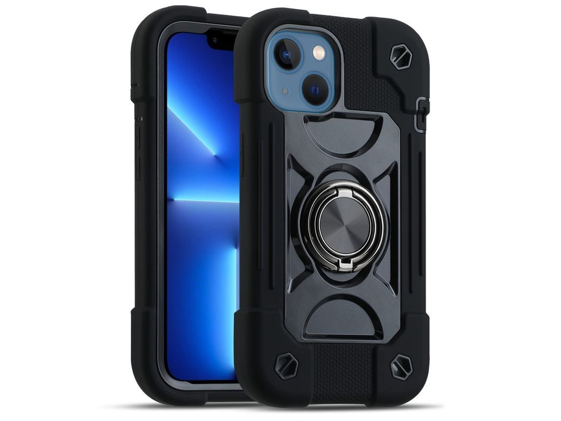 2026 capa para Iphone 14/13 6.1 Polegadas com Proteção Militar Contra Quedas Corpo Completo Preto