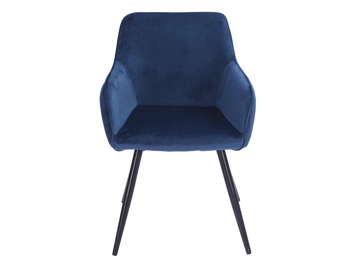 Cadeira vintage GISELE Veludo Azul
