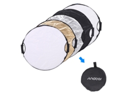2026 reflector Plegable 5 em 1 de 60cm para Fotografia e Estudio de Vídeo Circular Multifunção