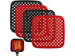 Fritadeira A Ar Revestida Com Tapete De Silicone Quadrado De 8, 5 Polegadas