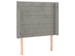 Headboard, Headboards Vidaxl Cinzeto Veludo (83 X 16 X 118/128 Cm)