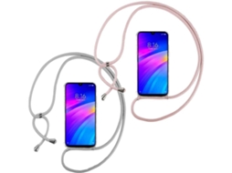 2x Capa Xiaomi Redmi 7 HONGWE. Com corda Transparente, Cinzento