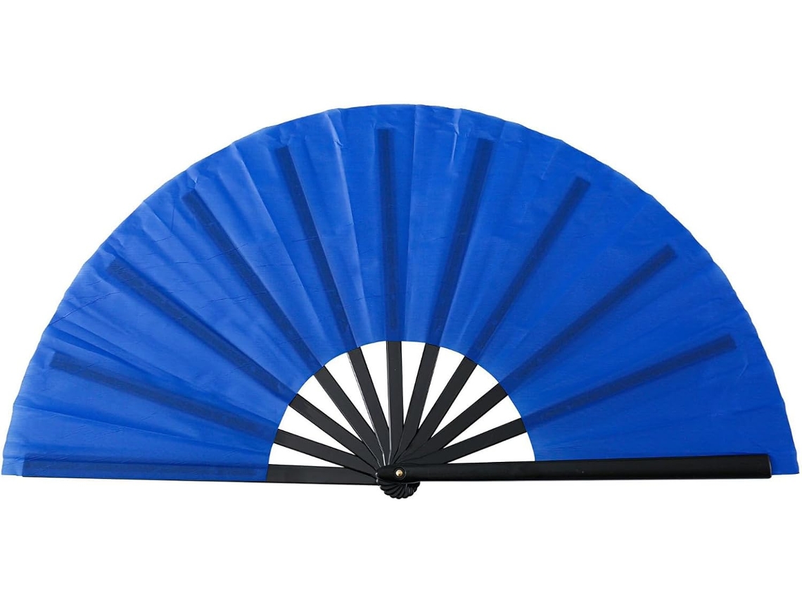 Leques Corativos Dobráveis, Leques Chineses, Leque Dobrável 25cm 10 Polegadas Com Nervuras Pretas, Cor