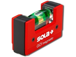 Nível De Bolha, Sola, Go! Magnético, 2 Garrafas, Plástico, Vermelho Magnetizado
