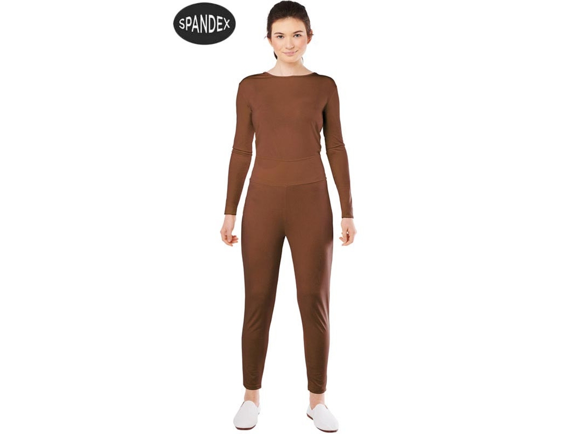 Fato de Mulher CAR&GUS Conjunto de Collant de Elastano Marrom de 2 Peças (Tam.: S)