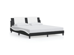 Bed Frame, Bed Frames Vidaxl Branco Couro Artificial (180 X 200 Cm)